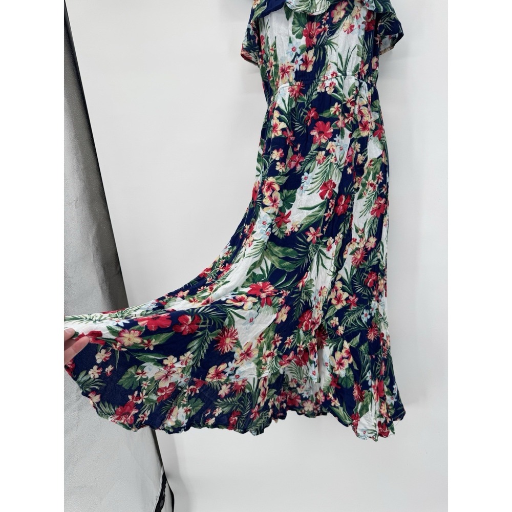 Sofia Vergara XL Strapless Maxi Dress Ruffle tropical vacation resort beach - Picture 4 of 12